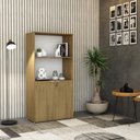 Ver imagem 2 de Armário Alto Estante com 02 Portas 161,5x80x42cm Wlae80 Vermont Oak - Branco