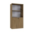 Ver imagem 1 de Armário Alto Estante com 02 Portas 161,5x80x42cm Wlae80 Vermont Oak - Branco