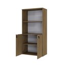 Ver imagem 5 de Armário Alto Estante com 02 Portas 161,5x80x42cm Wlae80 Vermont Oak - Branco