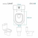 Ver imagem 4 de Assento Sanitário Poliéster Soft Close Level Branco para Vaso Deca com Ferragem Preta