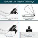 Ver imagem 6 de Assento Sanitário Poliéster Soft Close Level Branco para Vaso Deca com Ferragem Preta