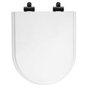 Ver imagem 1 de Assento Sanitário Poliéster Soft Close Level Branco para Vaso Deca com Ferragem Preta