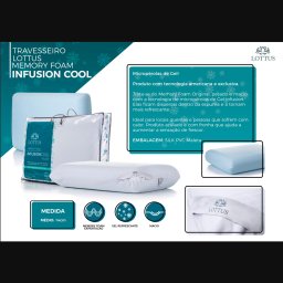 Travesseiro Memory Foam Lottus Gel Infusion Cool - 14x40x60 - 5