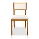 Ver imagem 5 de Kit 02 Cadeiras de Jantar e Living Millie com Tela Natural Estofada Linho - Desk Design