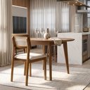 Ver imagem 7 de Kit 02 Cadeiras de Jantar e Living Millie com Tela Natural Estofada Linho - Desk Design