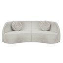 Ver imagem 3 de Sofá Decorativo com Almofadas 3 Lugares 288cm Tressê Zion M22 Bouclê Branco - Mpozenato