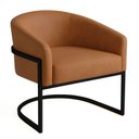 Ver imagem 5 de Poltrona Sala Decorativa Kit 2 Arielle Industrial Preto Sintético Pu D03 - D’Rossi