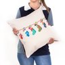 Kit Capa de Almofada Natalina 2 Unidades 40cm x 40cm Tecido Suede com Zíper - 2