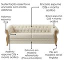 Ver imagem 4 de Sofá Milano 2 Lugares 188cm Creme Bouclé Milani Movelaria