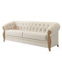 Ver imagem 1 de Sofá Milano 2 Lugares 188cm Creme Bouclé Milani Movelaria
