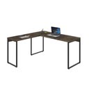 Ver imagem 4 de Mesa Em L Diretor 150X150X75Cm Carvalho Dark/Preta