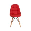 Ver imagem 5 de Cadeira Eiffel Botone Vermelho Couro Pu Cozinha Sala de Estar Jantar Mesa de Jantar Área de Lazer Re