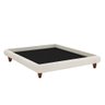 Cama Queen Japonesa 176cm Pés Madeira Haru Bouclé Off White - Sallar Home - 1