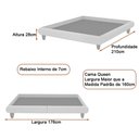Ver imagem 3 de Cama Queen Japonesa 176cm Pés Madeira Haru Bouclé Off White - Sallar Home