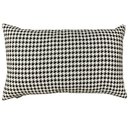 Ver imagem 1 de Almofada Retangular Jacquard Pied de Poule 30x50cm Preta