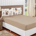 Ver imagem 7 de Edredom 2,60m X 2,40m + Jogo de Cama Malha Quality King 04 Peças 100% Algodão - Avelã