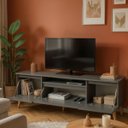 Ver imagem 2 de Rack para TV 150cm Retro MDF Verde Dallas - On Móveis