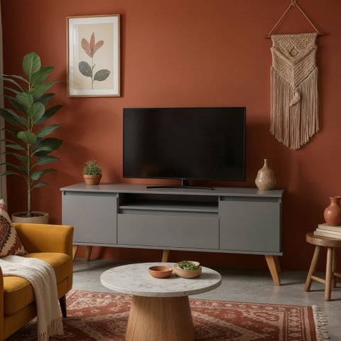 Rack para TV 150cm Retro MDF Verde Dallas - On Móveis