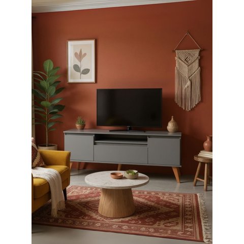 Rack para TV 150cm Retro MDF Verde Dallas - On Móveis
