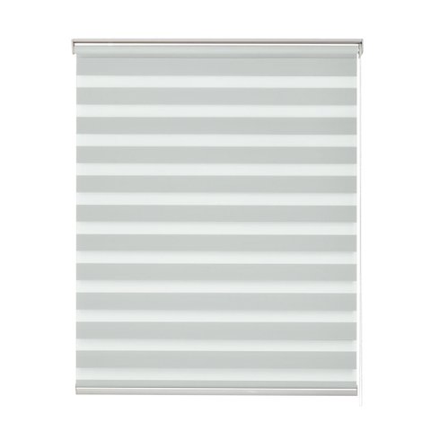 Persiana Rolo Zebra Standard 2,20 X 2,50 Double Vision Cinza