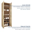 Ver imagem 7 de Cozinha Marquesa 6 Peças 9 Portas Cristaleira Reflecta 100% MDF Verde/Nature