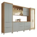 Ver imagem 2 de Cozinha Marquesa 6 Peças 9 Portas Cristaleira Reflecta 100% MDF Verde/Nature