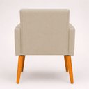 Ver imagem 2 de Kit 2 Poltronas Decorativa para Sala Nina Suede Cores Pé Palito 30cm Castanho - Suede