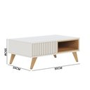 Ver imagem 3 de Mesa de Centro para Sala Retangular 1 Nicho Karin Off White/freijó C04 - D’Rossi