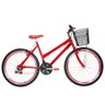 Bicicleta Feminina Aro 26 Mtb Aero 18 Marchas Cor Vermelha - 1