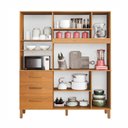 Ver imagem 6 de Armário de Cozinha 6 Portas e 3 Gavetas 100% MDF Caribe Yescasa Marrom/Cinamomo/Branco