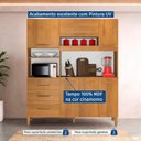Ver mais imagens de Armário de Cozinha 6 Portas e 3 Gavetas 100% MDF Caribe Yescasa Marrom/Cinamomo/Branco