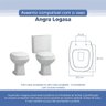 Tampa Vaso Sanitário Poliester Acrilico Angra Branco para Bacia Logasa - 3