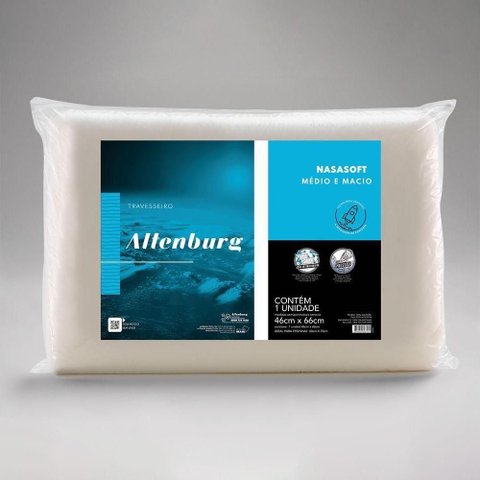 Travesseiro Altenburg Nasasoft Médio e Macio 46cm X 66cm