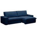 Ver imagem 6 de Sofá Retrátil Reclinável para Sala 3 Lugares 230cm Varsov F04 Veludo Azul - Lyam Decor