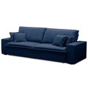 Ver imagem 3 de Sofá Retrátil Reclinável para Sala 3 Lugares 230cm Varsov F04 Veludo Azul - Lyam Decor