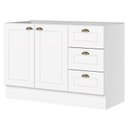 Ver imagem 1 de Balcão 03 Gavetas 02 Portas 1200mm Americana Branco Hp - Henn
