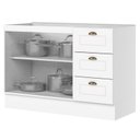 Ver imagem 2 de Balcão 03 Gavetas 02 Portas 1200mm Americana Branco Hp - Henn