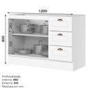 Ver imagem 3 de Balcão 03 Gavetas 02 Portas 1200mm Americana Branco Hp - Henn