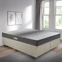 Ver imagem 7 de Cama Baú Casal 138x188 Bipartido Courino Linho Bege com Dual Firm Espuma Ecoflex