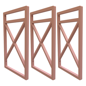 Suporte De Prateleira Estilo Industrial Kit Três Peças 20x37:Rose Gold