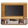 Home Atena para Tv até 85" Ripado com 2 Portas e 1 Gaveta:cinamomo/off - 2