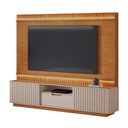 Ver imagem 1 de Home Atena para Tv até 85" Ripado com 2 Portas e 1 Gaveta:cinamomo/off