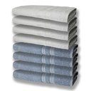 Ver imagem 1 de 8 Toalhas Grande e Grossa Azul e Branco