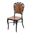 Ver imagem 1 de Cadeira para Mesa de Jantar em Alumínio Fundido e Madeira Modelo Aracruz Preta