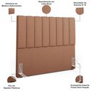 Ver imagem 6 de Kit Cabeceira Cama Box Queen 160cm com Calçadeira Baú Dália W01 Linho Rosê - Lyam Decor
