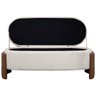 Recamier Sapateira Baú Império Casal 140cm Bouclê Facto - Sofa Store:bouclê Bege Marfim - 4