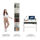 Ver imagem 6 de Escrivaninha Madesa Rubi + Estante Livreiro 6906 - Branco