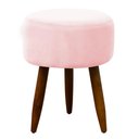 Ver imagem 2 de Puff Decorativo Redondo Pé Palito Herrero Cores Cor:rosa Bebe