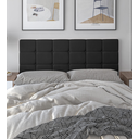 Ver imagem 2 de Cabeceira Suspensa Almofada Cama Casal Box Queen King 160x55 Modelo Calipha Preto Courino