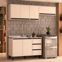 Ver imagem 1 de Cozinha Completa Koya 6 Portas 3 Gavetas 40250027 Creme - Politorno